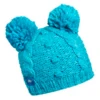 Turtle Fur Kids Fluff Balls Hat -Ski Equip Promotion Store Kids Fluff Ball Pom Pom Turquoise 09067.1702318387.386.513